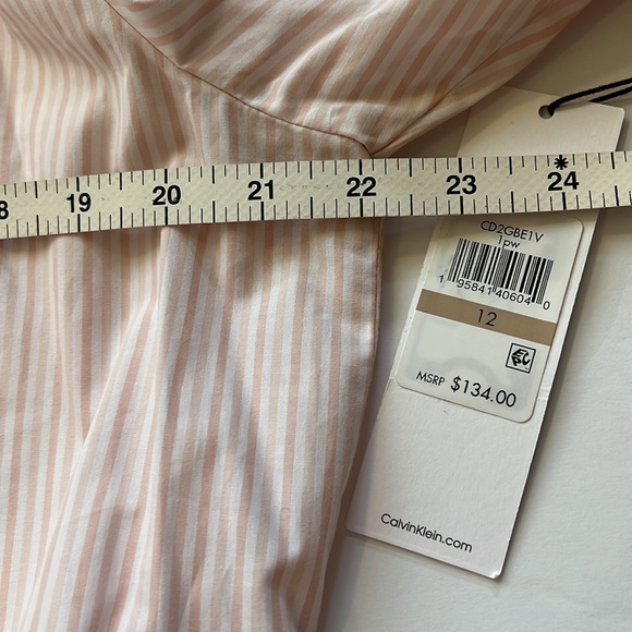 NWT Calvin Klein Petal Striped Short Dress SZ-12 - Picture 10 of 10